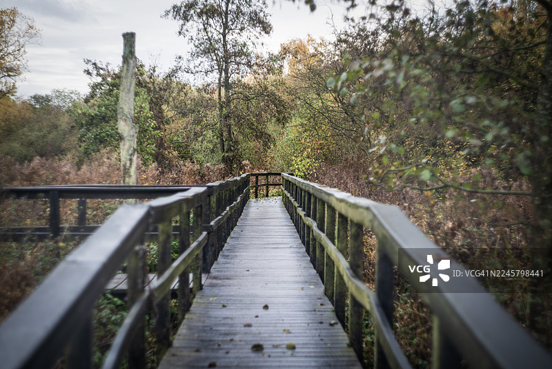 抬高的步行道，象征着“前进的道路”的概念图片素材