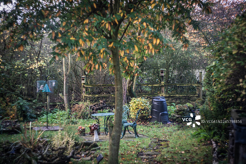 秋天的英式花园图片素材