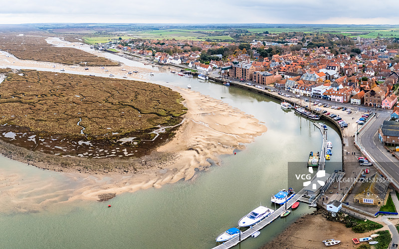 Wells next the Sea 高空全景图片素材