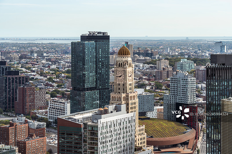 布鲁克林市中心鸟瞰图图片素材