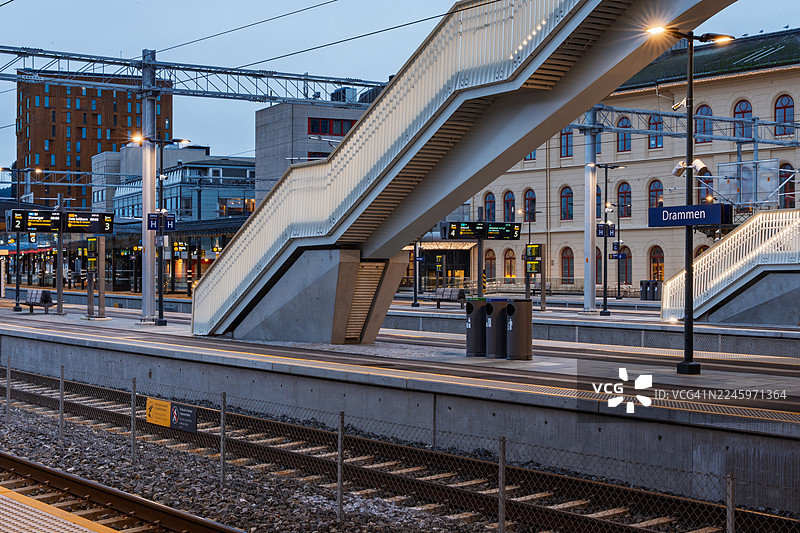 挪威布吕纳火车站图片素材