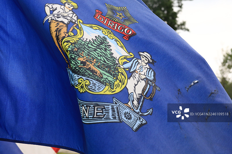 缅因州官方州旗图片素材