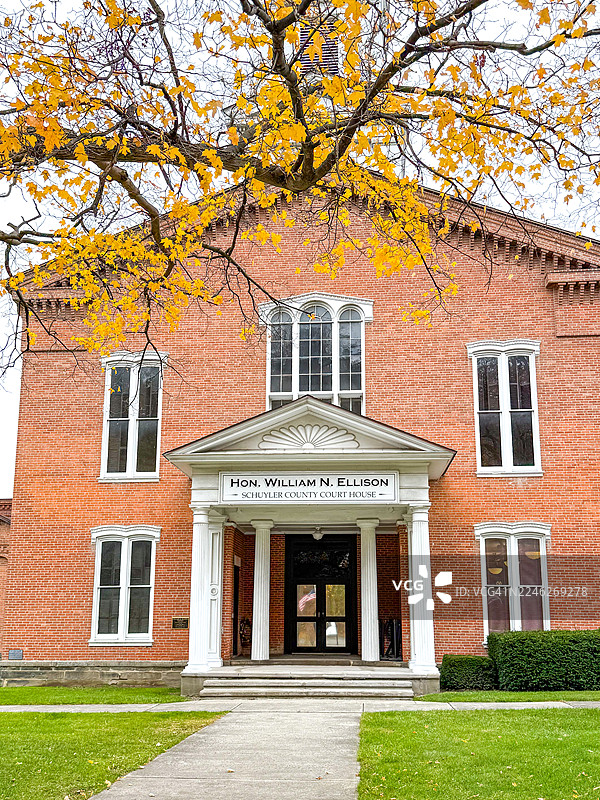 沃特金斯格伦的舒勒县法院图片素材