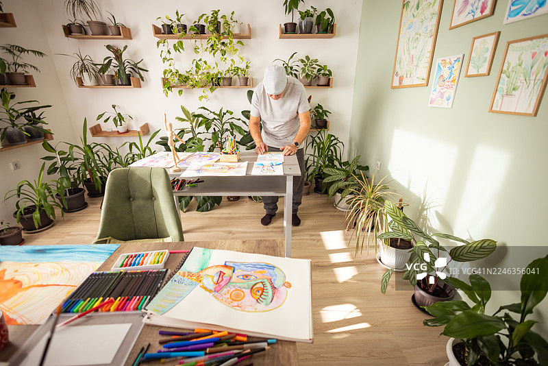 居家工作室插画图片素材