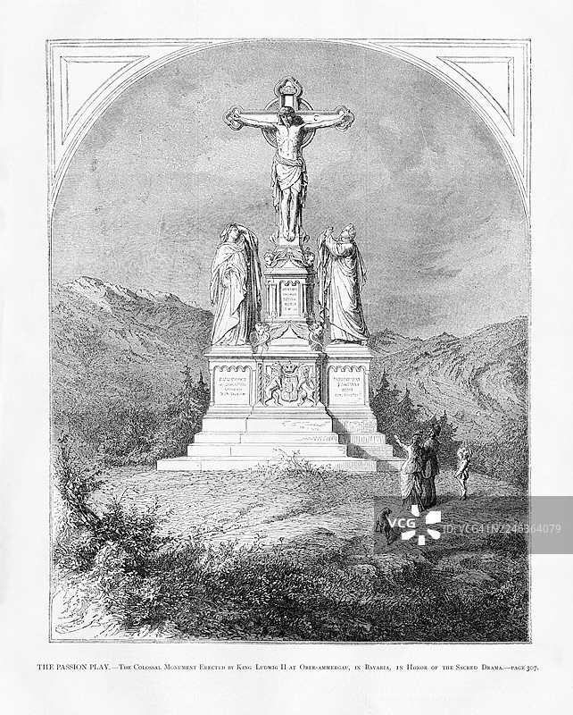 耶稣受难纪念碑图片素材