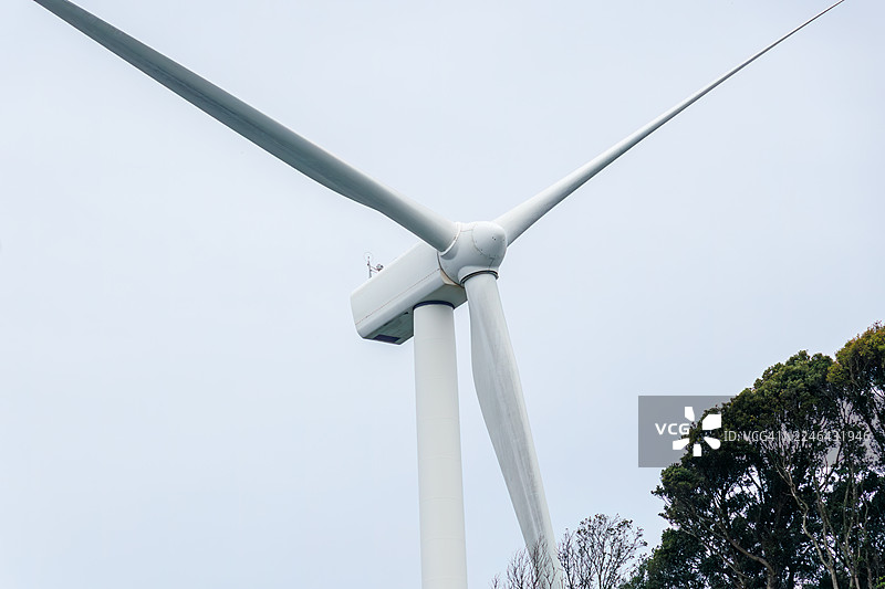 南伊豆的山口公路——层云峡线。一条崎岖的山路蜿蜒穿过茂密葱郁的森林，绵延约10公里。沿途点缀着小神社和大型风力发电厂的设施。图片素材