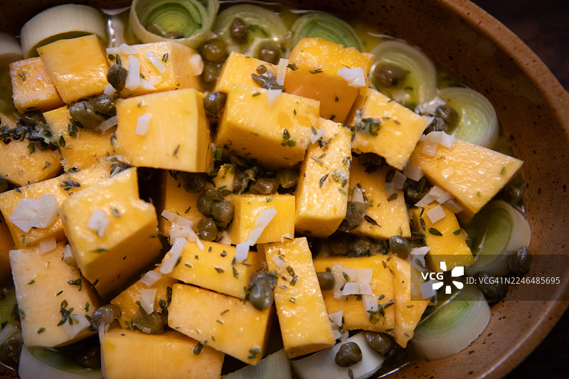 素食南瓜烤箱菜图片素材