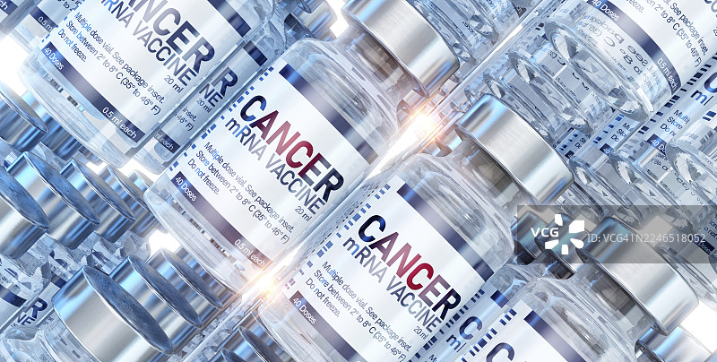 mRNA 癌症疫苗，插画图片素材