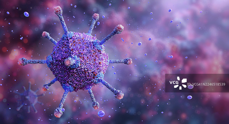 腺病毒，插画图片素材