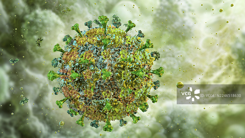 拉沙病毒，插画图片素材