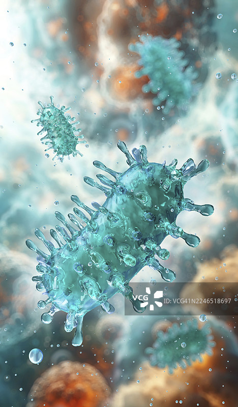 狂犬病毒，插画图片素材