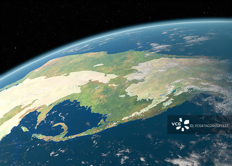 白令陆桥，插画图片素材