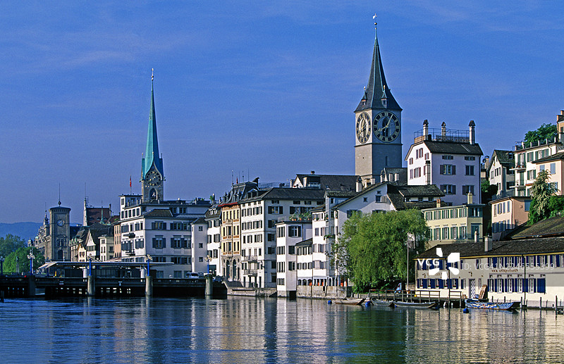 苏黎世天际线图片素材