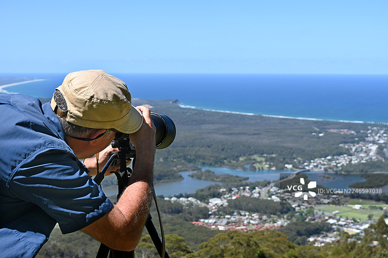 纪录片旅行摄影师拍摄澳大利亚新南威尔士州卡姆登天堂河的航拍照片图片素材