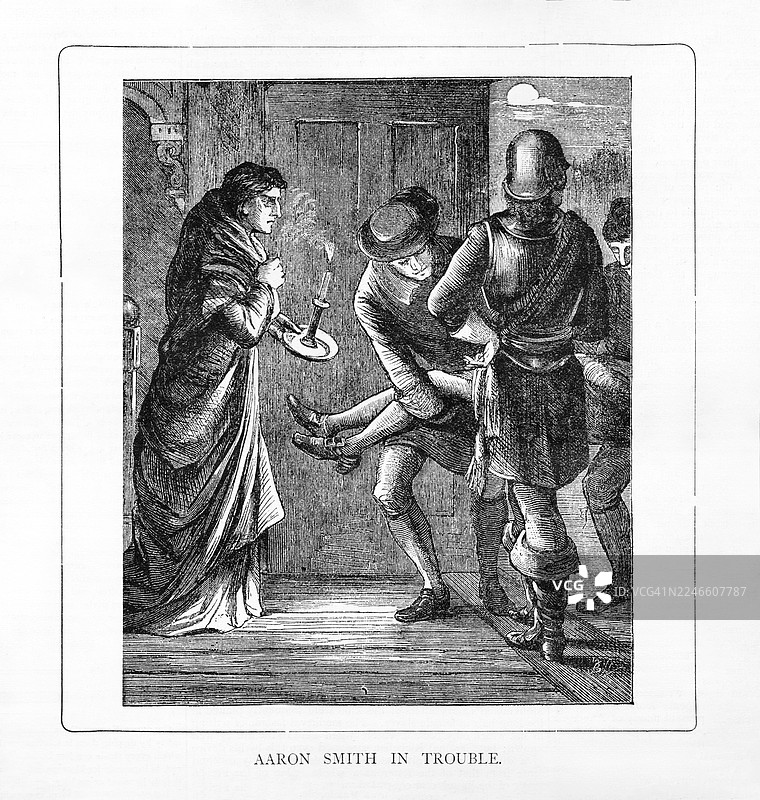 士兵看着一名男子被带走图片素材