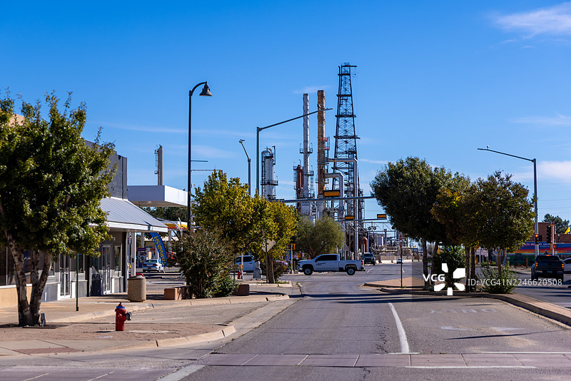 炼油厂街景 – 新墨西哥州阿提西亚图片素材