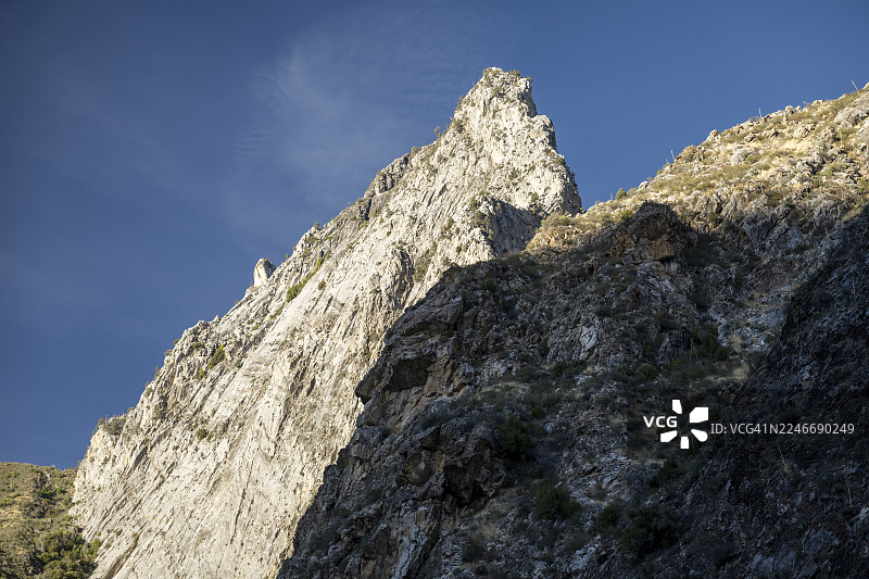 国王峡谷国家公园风景大道上的巍峨山峰图片素材