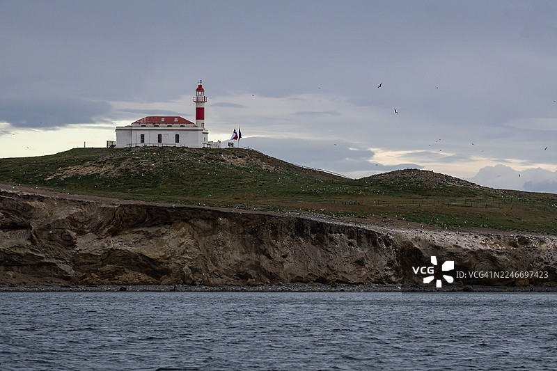 智利马格达莱纳岛灯塔图片素材