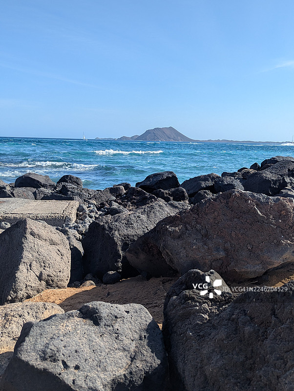 狼岛，富埃特文图拉岛图片素材