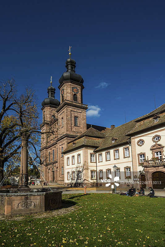 巴洛克风格的修道院教堂，圣彼得教堂，黑森林南部，黑森林，巴登-符腾堡州，德国图片素材