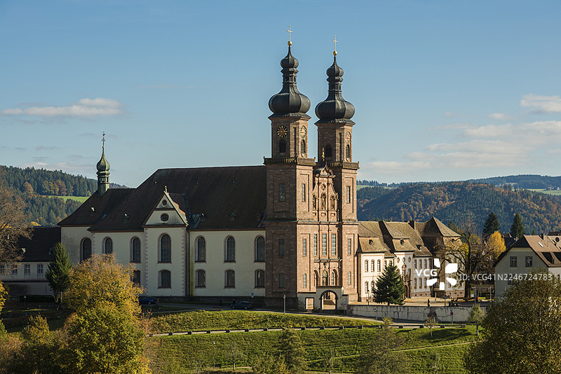 巴洛克风格修道院教堂，圣彼得教堂，黑森林南部，黑森林，巴登-符腾堡州，德国图片素材