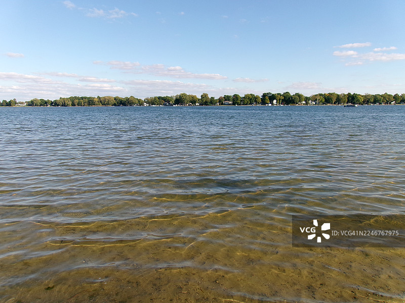 波特奇美国风景湖景与天空图片素材