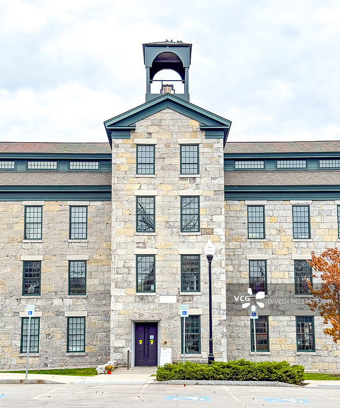 纽约州塞内卡瀑布镇塞内卡针织厂国家妇女名人堂建筑外部特写图片素材