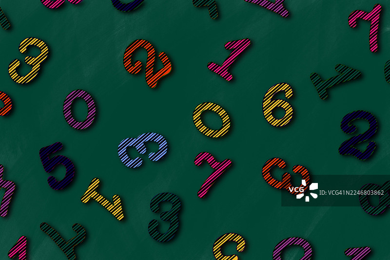 数字背景的学校，教育，数学，会计图片素材