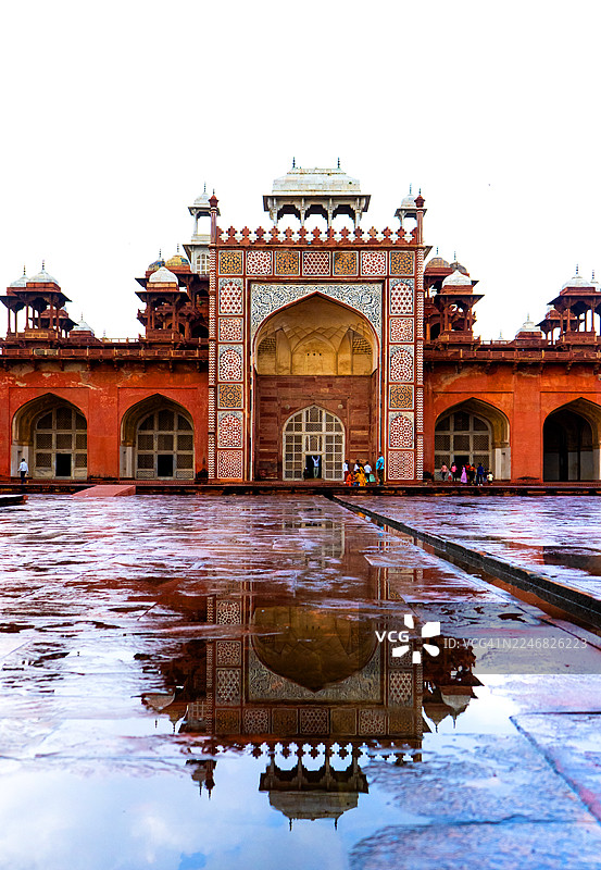 印度北方邦阿格拉锡康德拉的阿克巴大帝陵墓图片素材