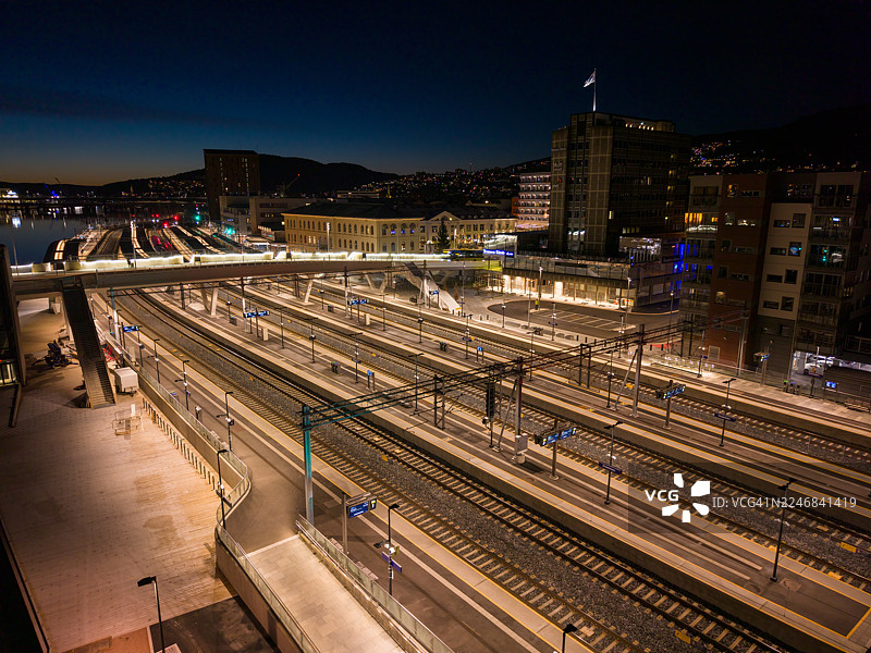 挪威德拉门火车站图片素材