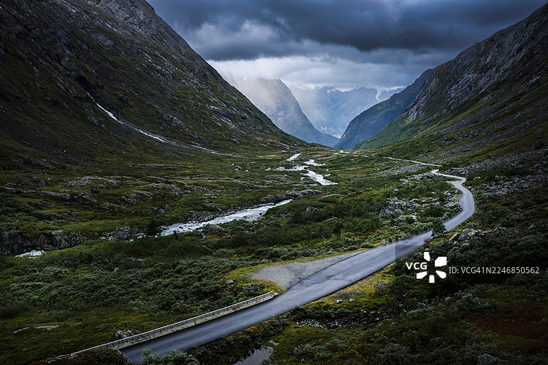 挪威的凡特斯坦山口图片素材