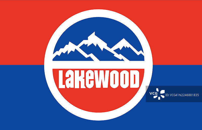 科罗拉多州拉克伍德市的市旗图片素材