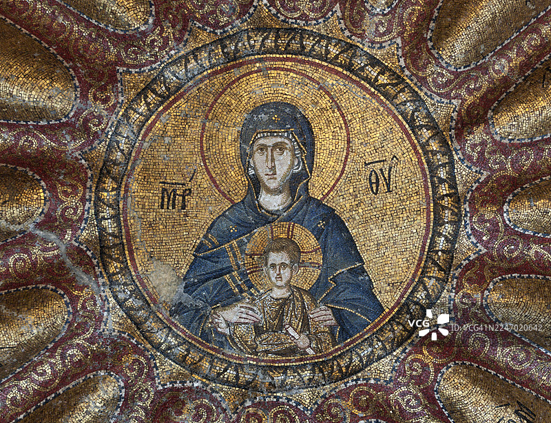 伊斯坦布尔，土耳其，科拉教堂穹顶的辉煌：拜占庭永恒的景象图片素材