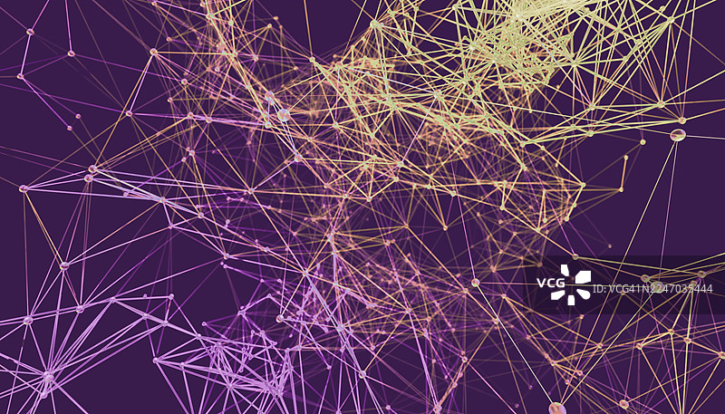 抽象的网络连接构成未来数据网络图片素材