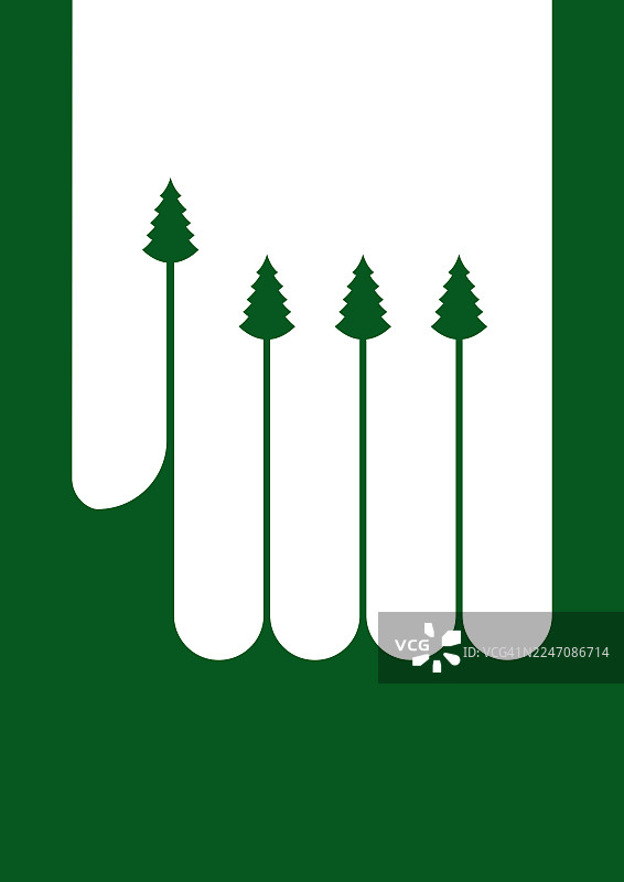 手部剪影，手指间夹着树干图片素材