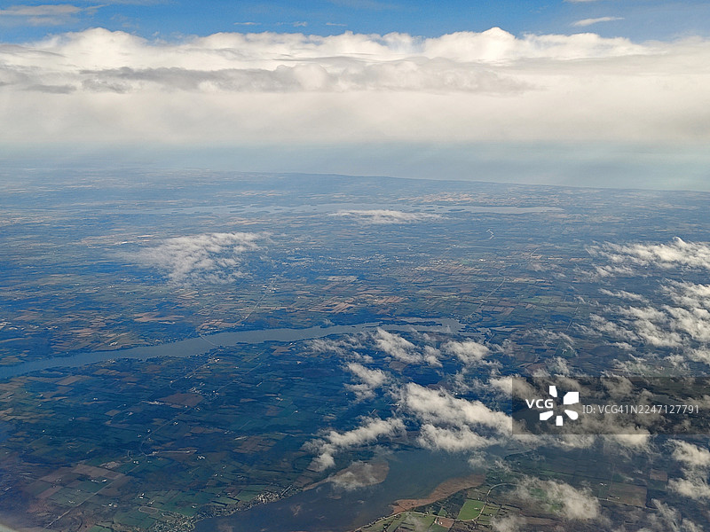 苏斯克汉纳河的绝美航拍/美国/飞机视角图片素材