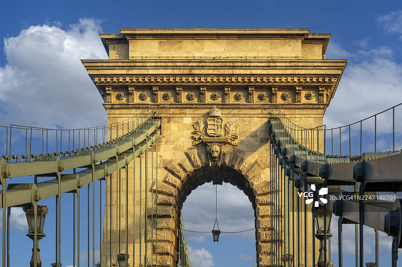 布达佩斯链子桥，匈牙利图片素材