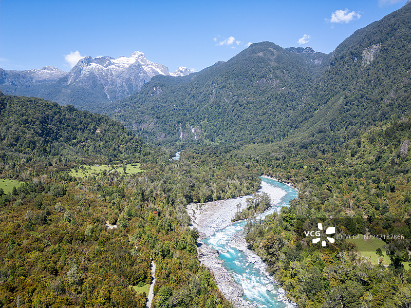 智利湖区里约布兰科图片素材