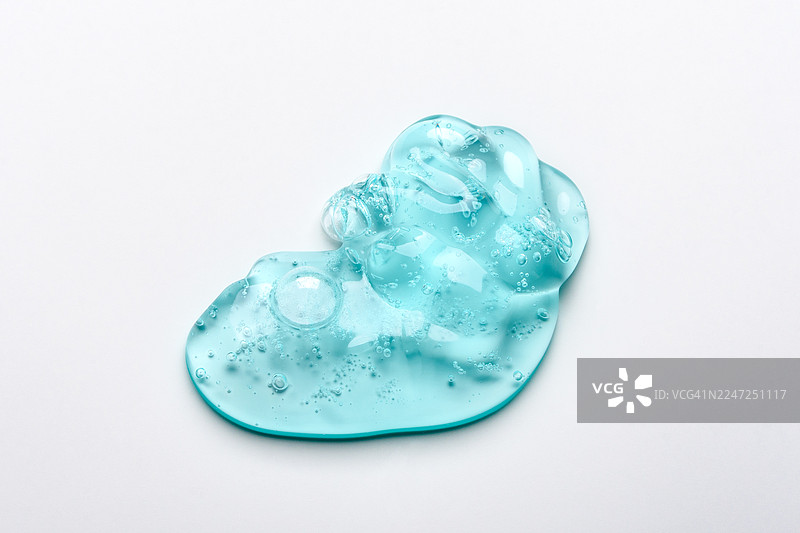 纹理蓝色涂抹抗衰老护肤霜、啫喱或身体乳液图片素材