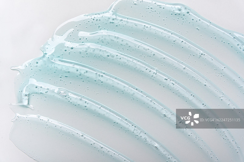 具有光滑质地的透明蓝色凝胶图片素材