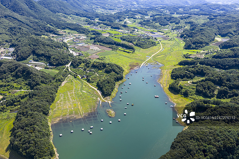 忠州湖，鳄鱼岛图片素材