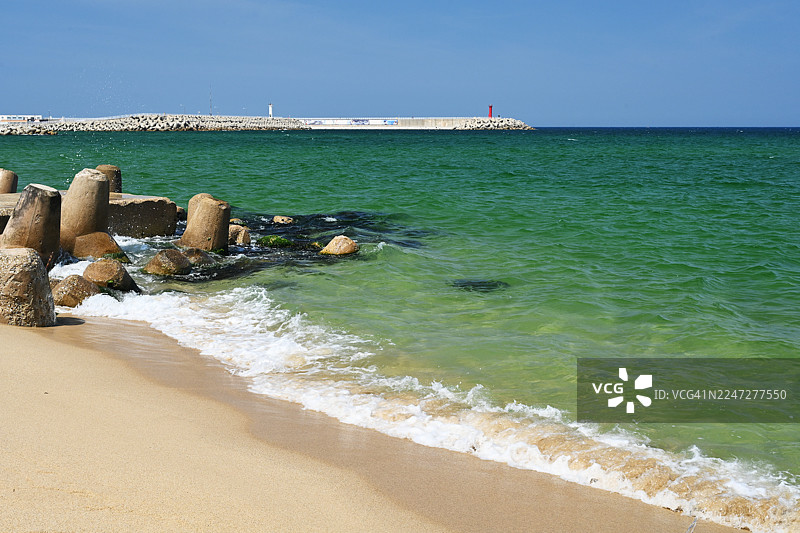 江原道江陵市南阳镇海滩图片素材