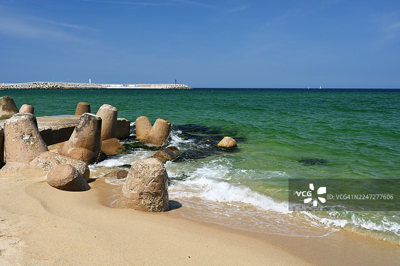 南阳津海滩，江陵市，江原道图片素材