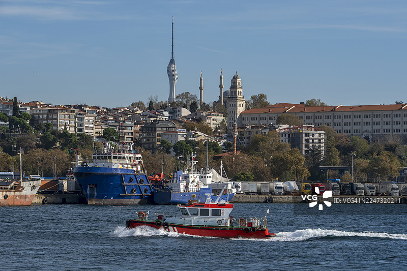 博斯普鲁斯海峡哨兵：伊斯坦布尔的亚洲海岸图片素材