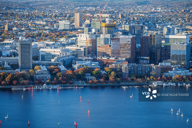 波士顿剑桥及麻省理工学院天际线图片素材