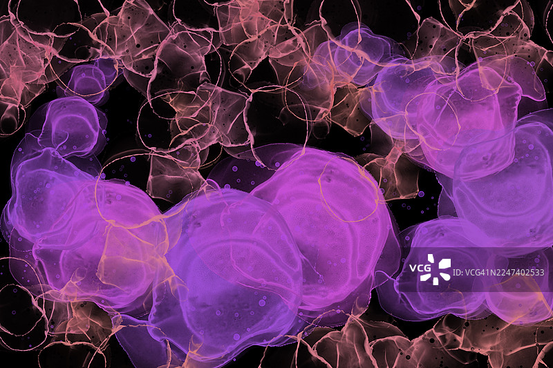 紫色酒精墨水艺术抽象背景图片素材