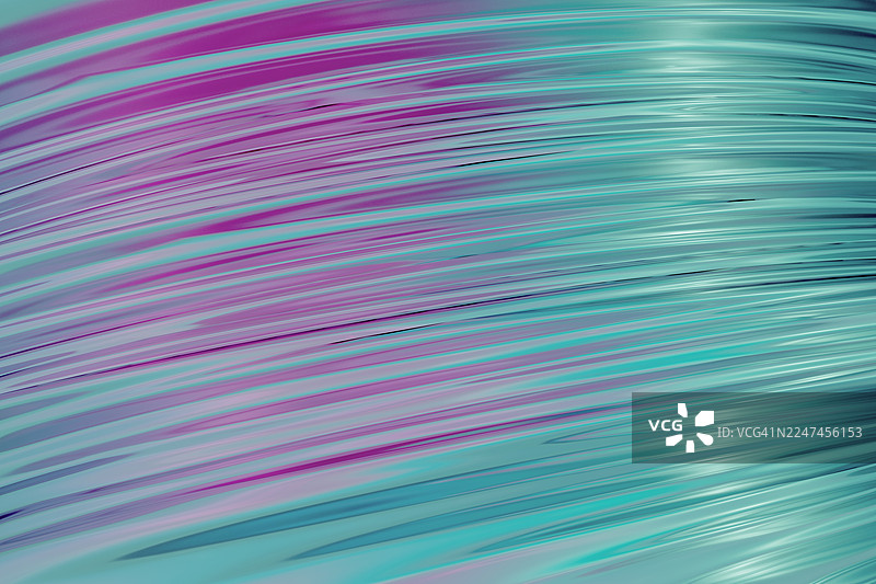 抽象的绿松石和紫色漩涡背景，具有动态和多彩的波浪图片素材