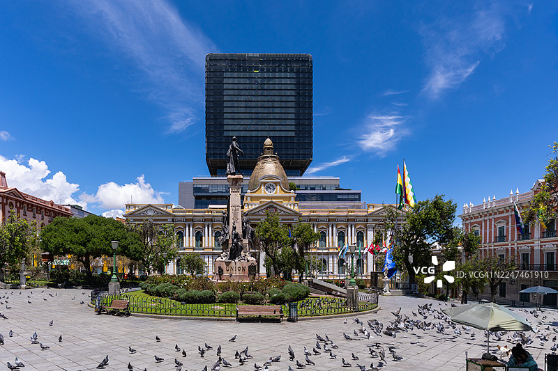 玻利维亚拉巴斯市穆里略广场图片素材