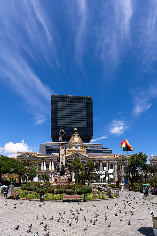 玻利维亚拉巴斯市穆里略广场图片素材