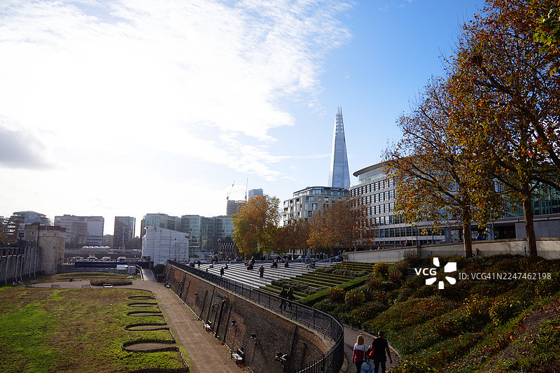 从塔山看到的伦敦桥碎片大厦景观图片素材